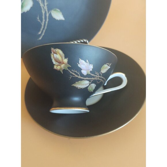 Royal Porzellan Bavaria KPM Trio Set Cup, Saucer and Breakfast Plate Black Matte - Picture 9 of 16